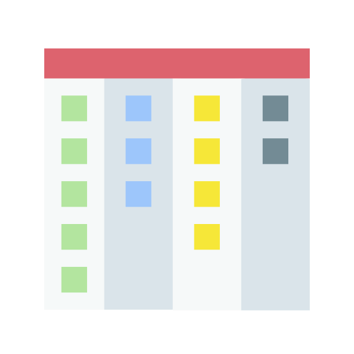 kanban Generic color fill icon