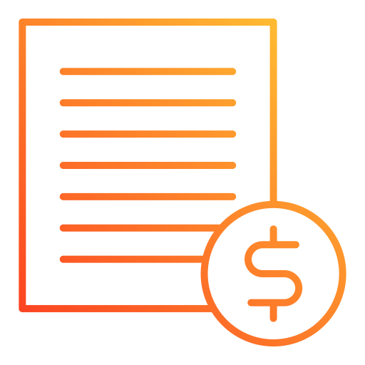 Financial statements Generic gradient outline icon