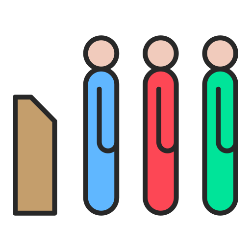 대기줄 Generic color lineal-color icon