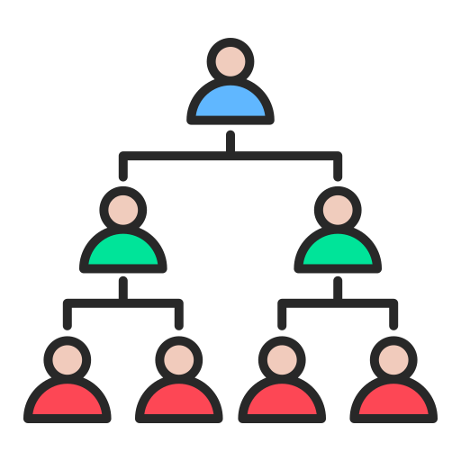 Структура организации Generic color lineal-color иконка