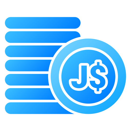 jamaicaanse dollar Generic gradient fill icoon