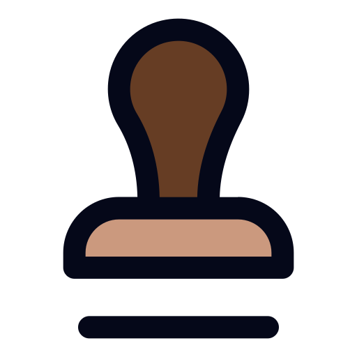 timbre en caoutchouc Generic color lineal-color Icône