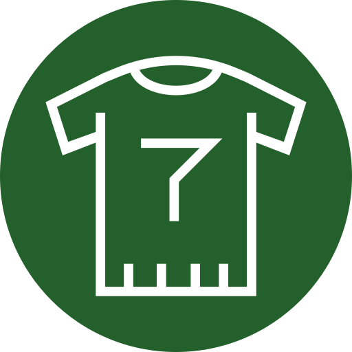 camiseta de futbol Generic color fill icono