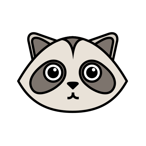 Racoon Generic color lineal-color icon