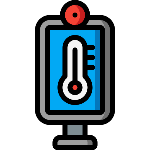 verificação de temperatura Basic Miscellany Lineal Color Ícone