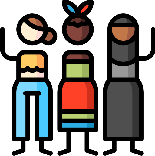 Women Puppet Characters Lineal Color icon