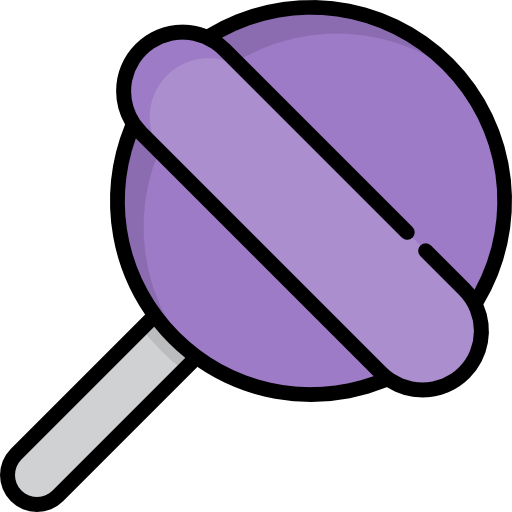 사탕 과자 Kawaii Lineal color icon