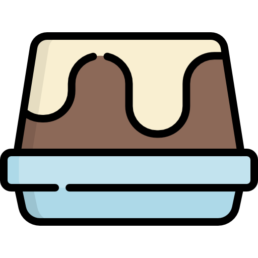 Pudding Kawaii Lineal color icon