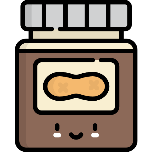 Peanut butter Kawaii Lineal color icon