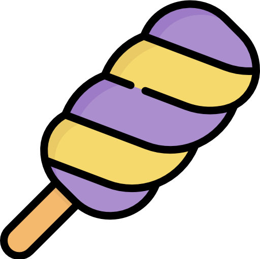 paleta de hielo Kawaii Lineal color icono