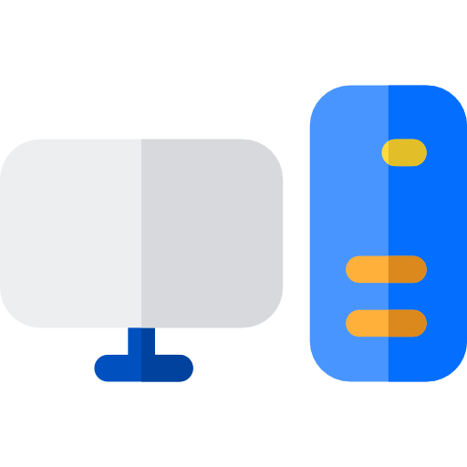 computador Basic Rounded Flat Ícone