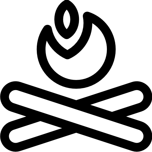 キャンプファイヤー Basic Rounded Lineal icon