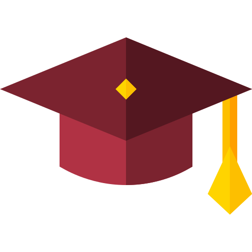 sombrero de graduacion Basic Straight Flat icono