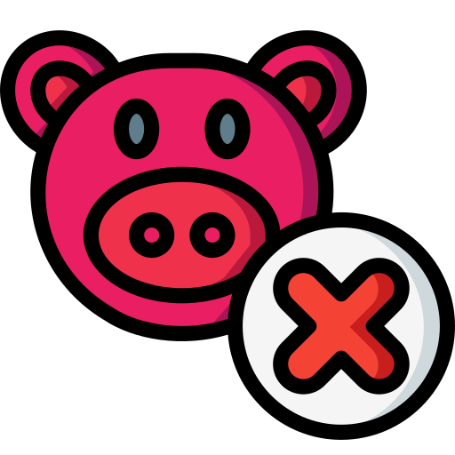 kein schweinefleisch Basic Miscellany Lineal Color icon