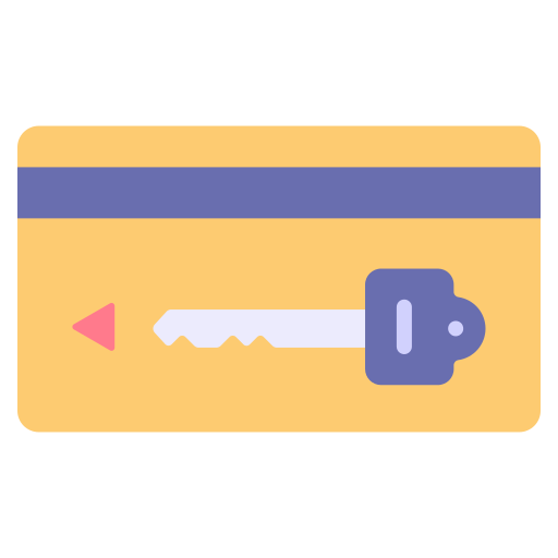 Card key Good Ware Flat icon