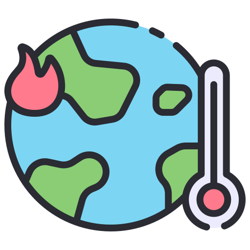 il riscaldamento globale Good Ware Lineal Color icona