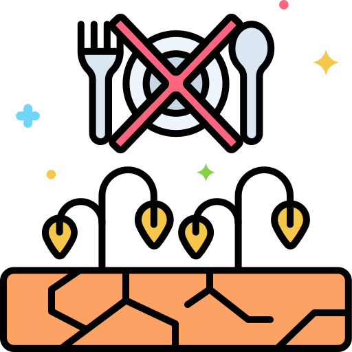 Famine Flaticons Lineal Color icon