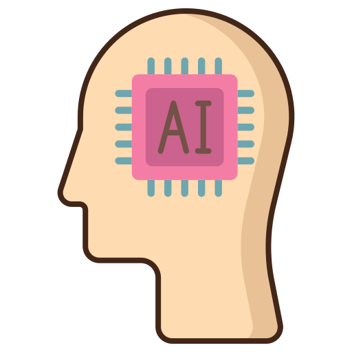 inteligencia artificial Flaticons Lineal Color icono