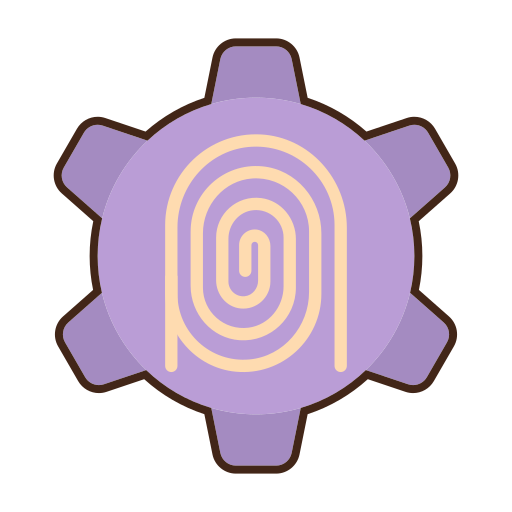 biometría Flaticons Lineal Color icono