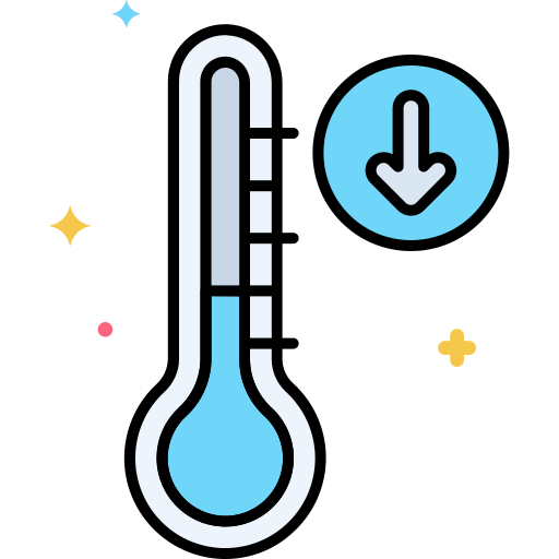 niska temperatura Flaticons Lineal Color ikona