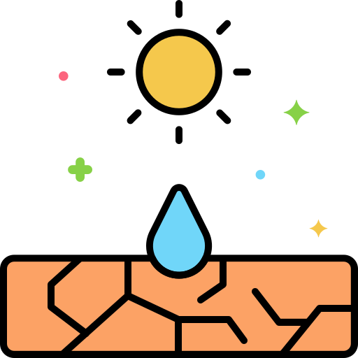 wassermangel Flaticons Lineal Color icon