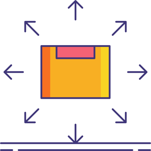 distribución Flaticons Lineal Color icono