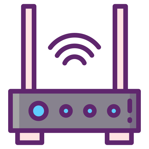 router bezprzewodowy Flaticons Lineal Color ikona