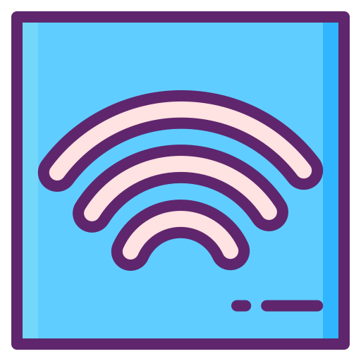 connessione wifi Flaticons Lineal Color icona