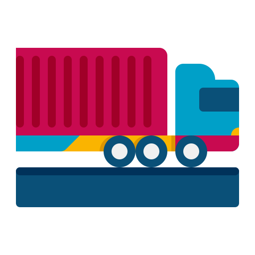 camion portacontainer Flaticons Flat icona