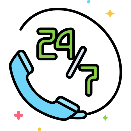 24시간 Flaticons Lineal Color icon