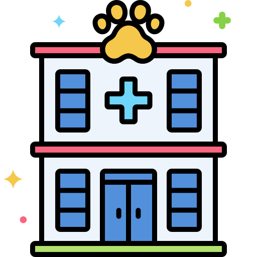 ospedale Flaticons Lineal Color icona