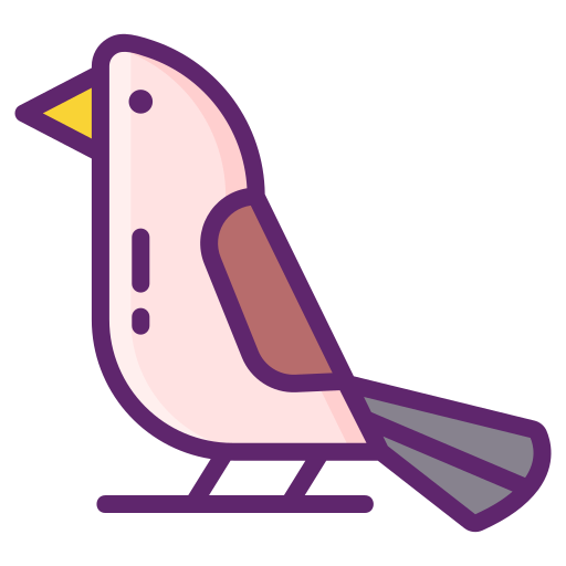 pájaro Flaticons Lineal Color icono