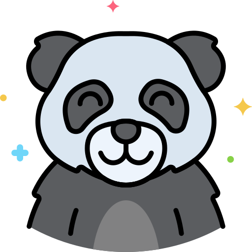 panda Flaticons Lineal Color icona