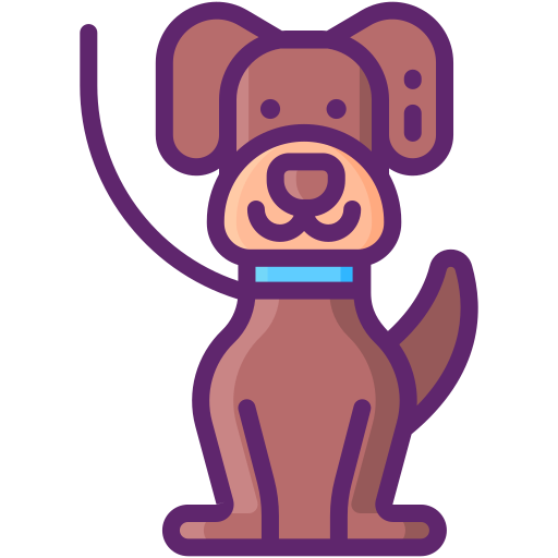 犬の散歩 Flaticons Lineal Color icon