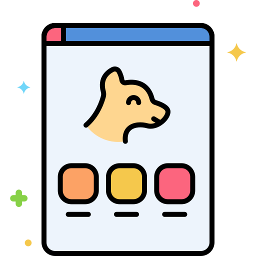 dierenverzorging Flaticons Lineal Color icoon