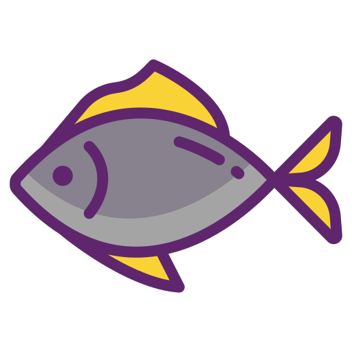Рыба Flaticons Lineal Color иконка