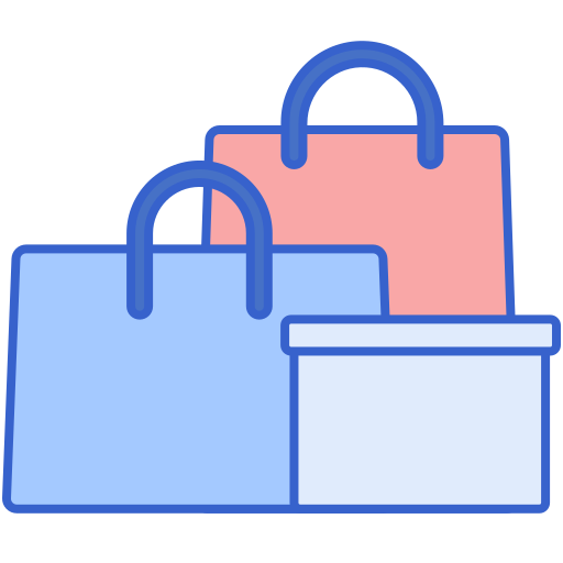 torba na zakupy Flaticons Lineal Color ikona
