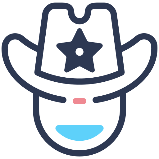 cowboyhoed Generic color lineal-color icoon