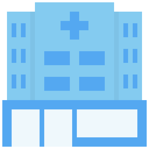 Hospital building Linector Flat icon