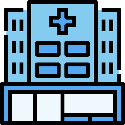 krankenhausgebäude Linector Lineal Color icon