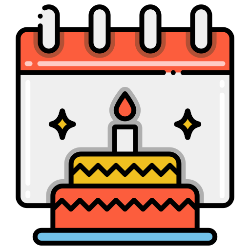 День рождения Flaticons Lineal Color иконка