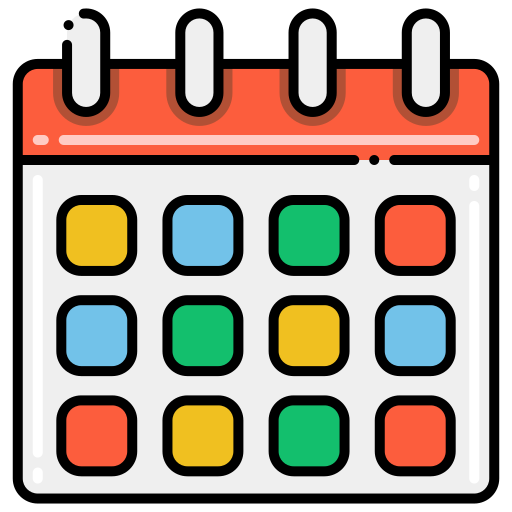 calendario Flaticons Lineal Color icona