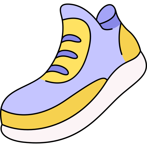 zapatilla de deporte Generic color outline icono