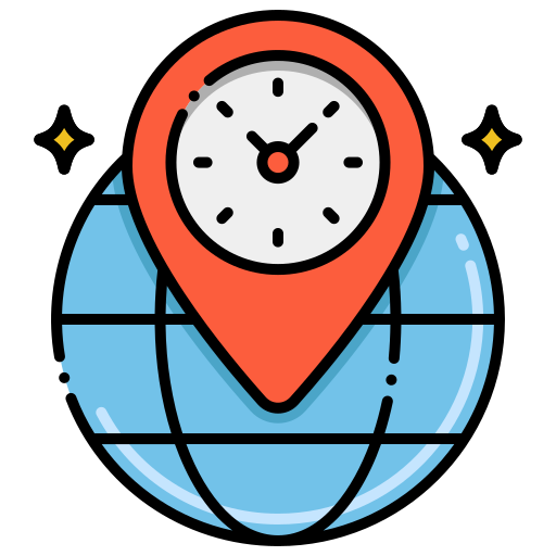 Time zones Flaticons Lineal Color icon