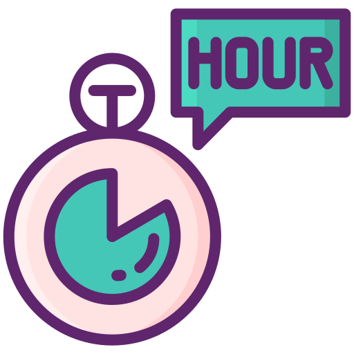 Hour Flaticons Lineal Color icon