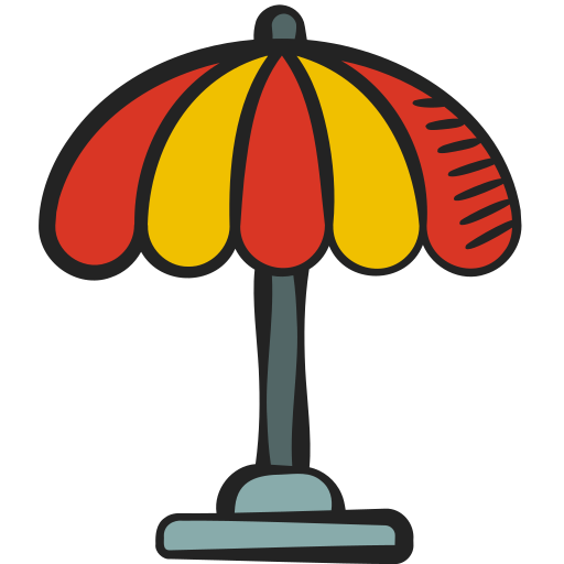 傘 Generic color hand-drawn icon