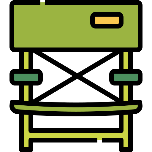 silla de camping Linector Lineal Color icono