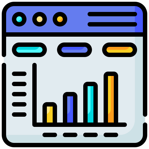 gráfico de barras Generic color outline icono