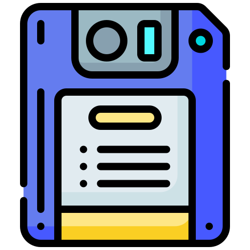 disquete Generic color outline icono