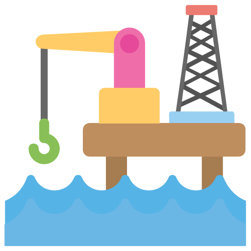 Нефтяная платформа Generic color fill иконка